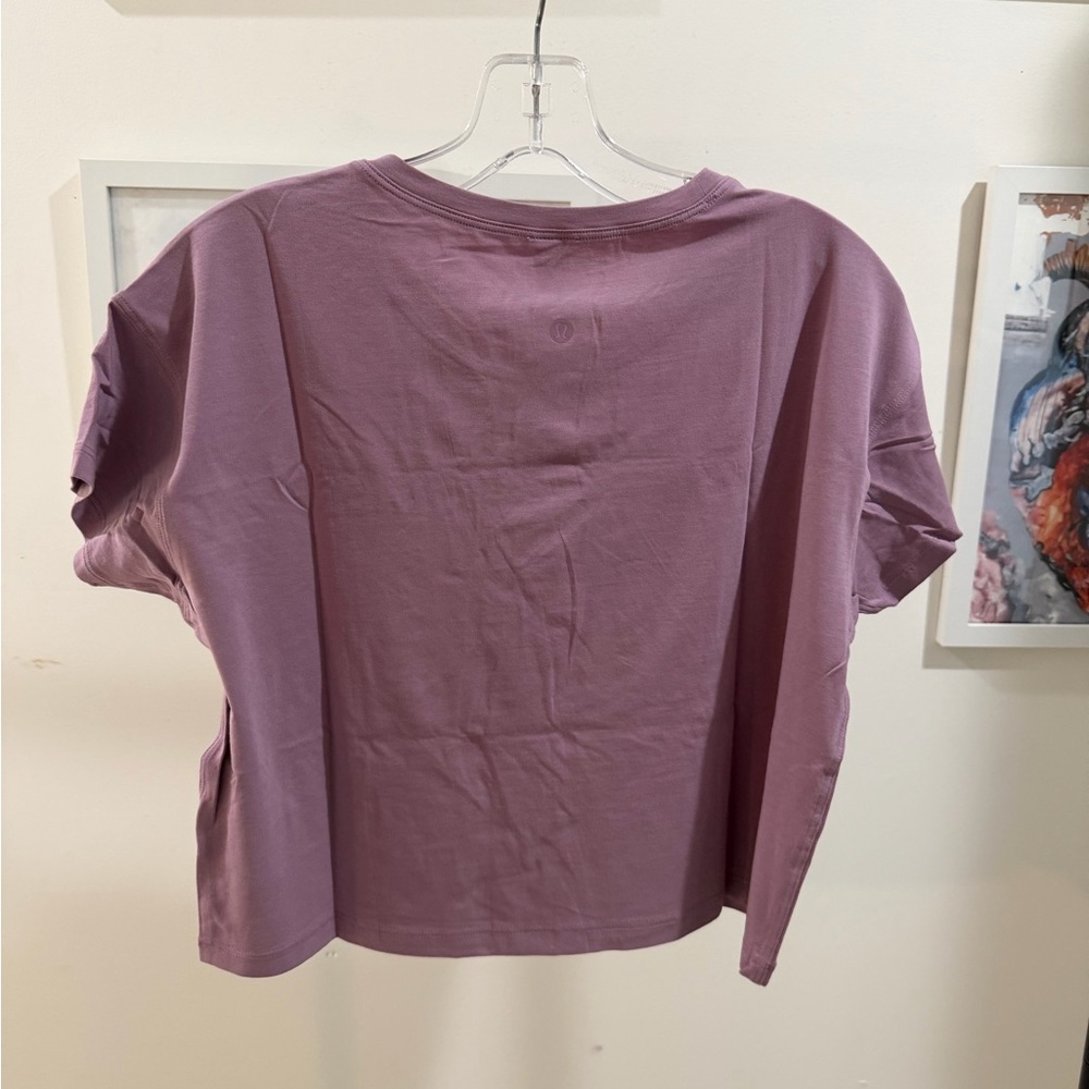 lululemon athletica Purple Short Sleeve Cropped Tee - Picture 3 of 3